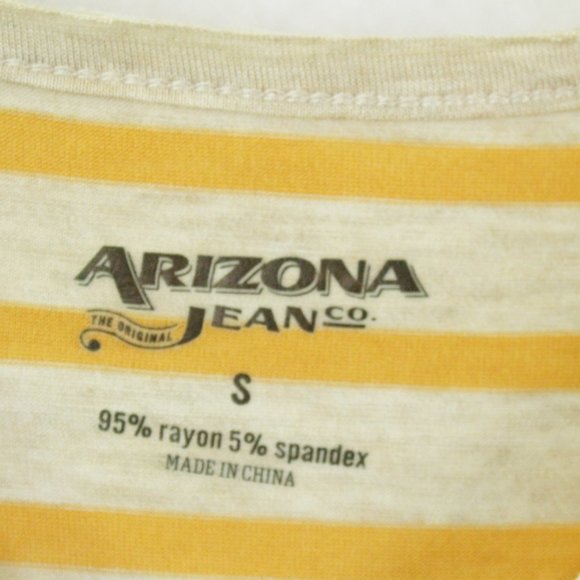 Buttercream Yellow Striped Shirt, 3/4 sleeve - Picture 6 of 6